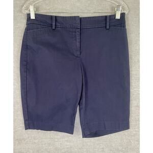 Talbots Size 4 Perfect Short Navy Blue Bermuda 30 x 10